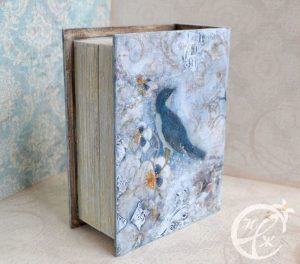 Онлайн курс Шкатулка-Книга Рельефная Многослойность, уроки микс медиа декора с неограниченным доступом