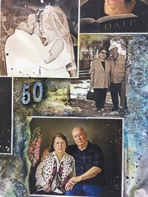Онлайн курс “Коллаж с фотографиями, создание 2-х микс медиа арт панно с многослойной композицией, интересными фактурами, живописной тонировкой чернилами и тушью;”, 12 уроков