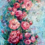 Курс “Про розы: создаем 3 картины с розами в трех разных современных художественных техниках”, 20 видео-уроков онлайн, неограниченный доступ